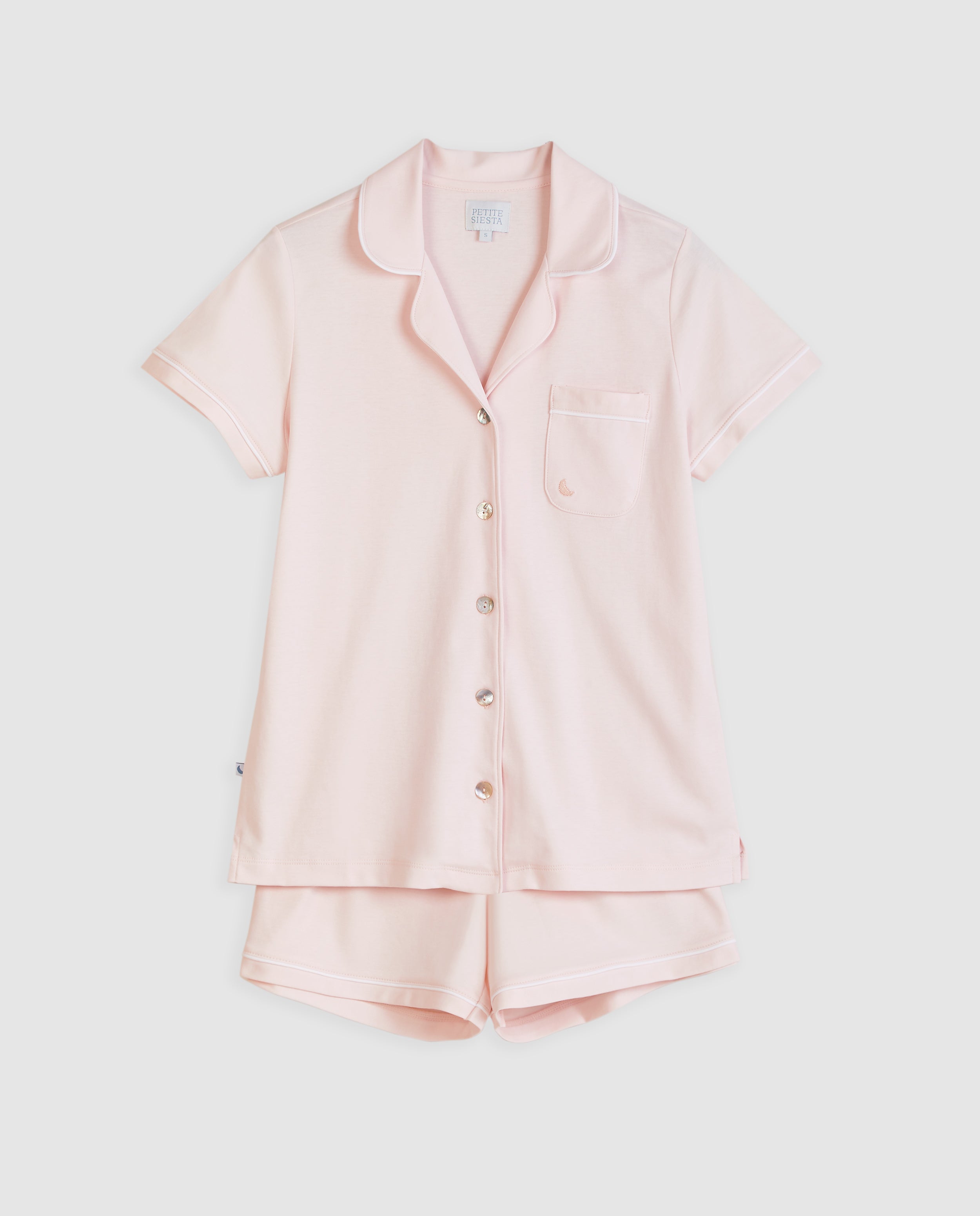 Pijama Mujer Camisero Rosa Corto