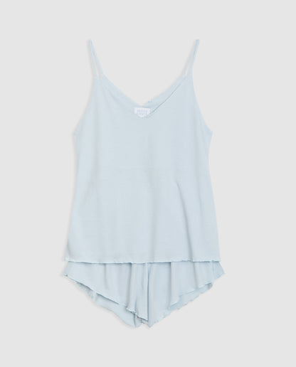 Pijama Mujer Tirantes Azul Corto