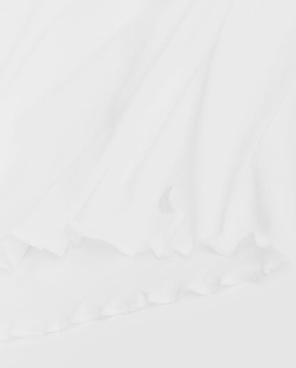 Pyjama court blanc à bretelles pour femme