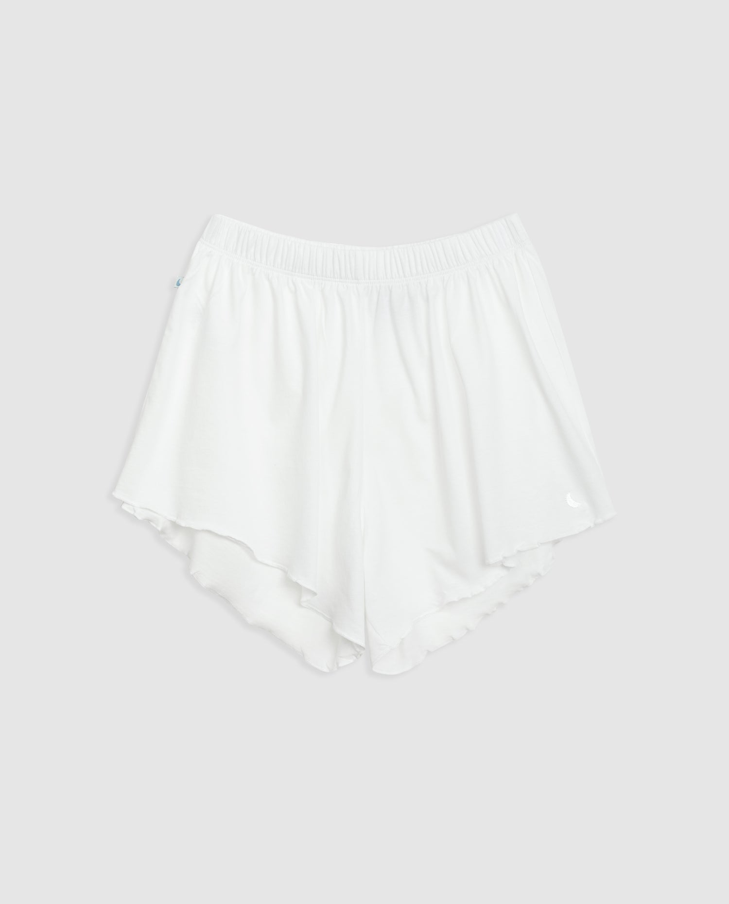 Pyjama court blanc à bretelles pour femme