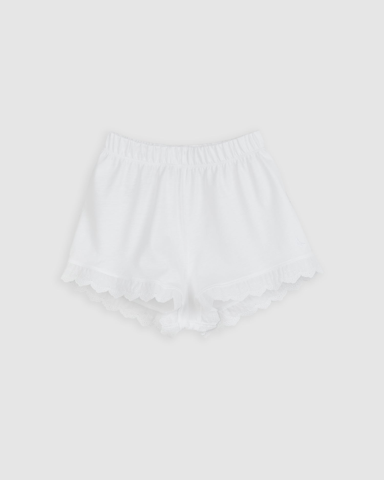 Kids Pajamas White Embroidered Strip