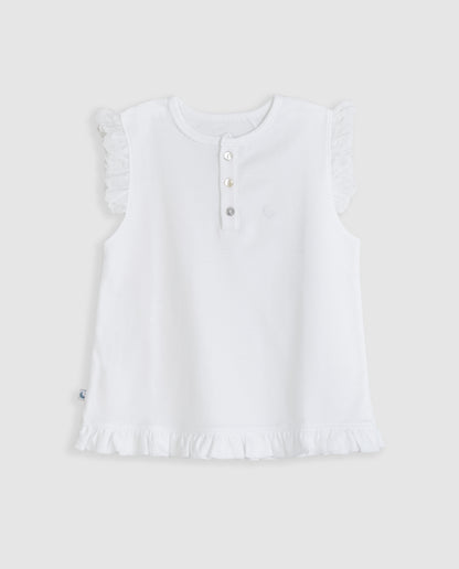 Pijama Kids Volantes Tira Bordada Corto