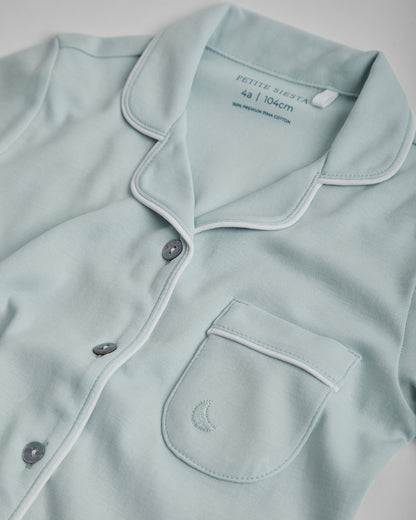 Kids Blue Shirt Pajamas
