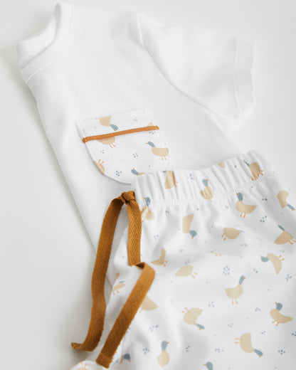 Pijama Kids Patos Corto