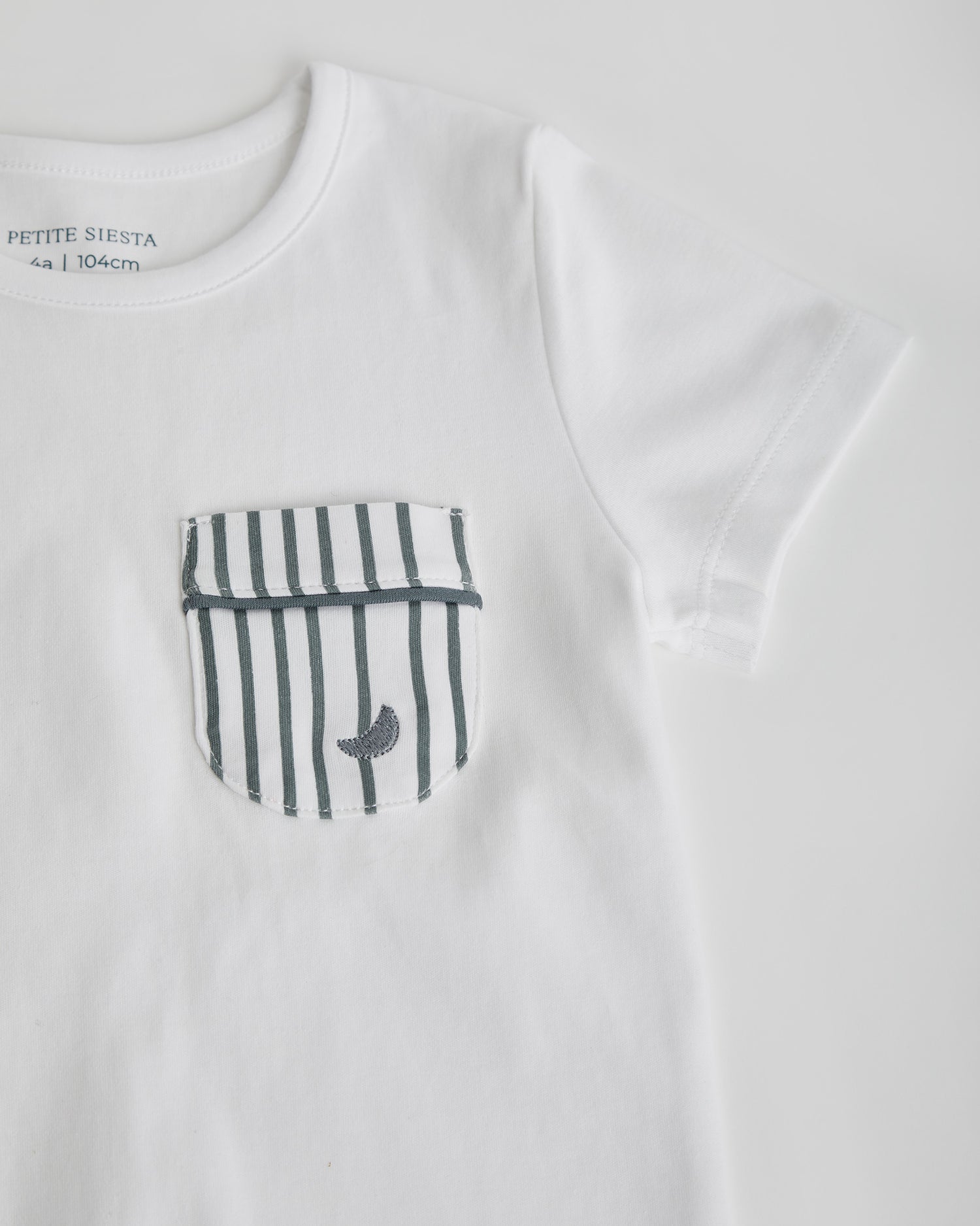 Pyjama court rayé bleu foncé pour enfant