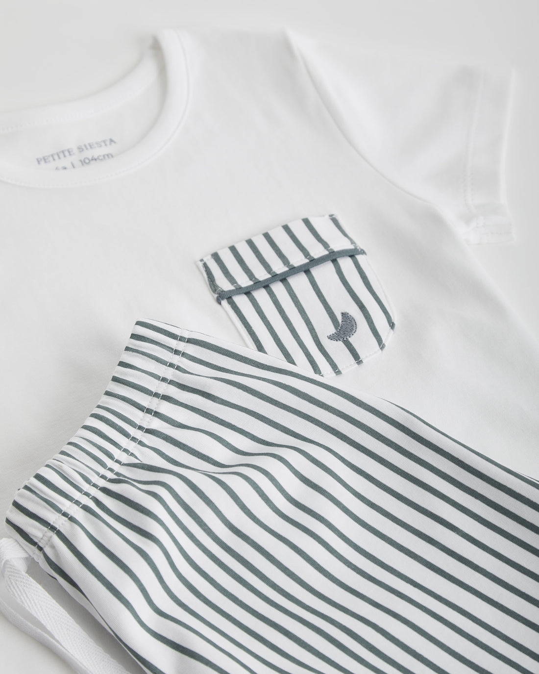 Kids Deep Blue Striped Short Pyjamas
