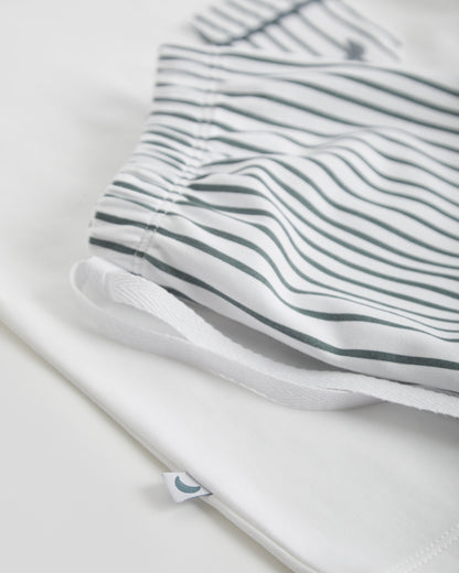 Pyjama court rayé bleu foncé pour enfant
