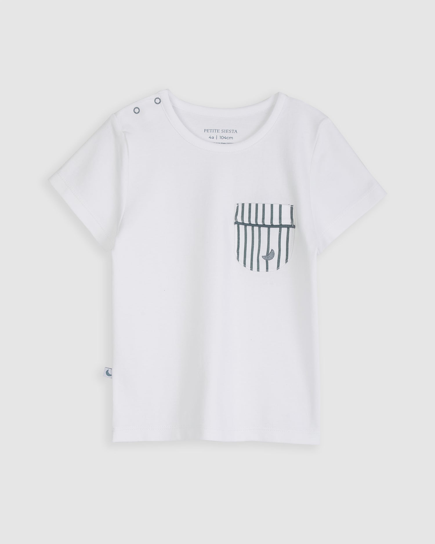 Pyjama court rayé bleu foncé pour enfant