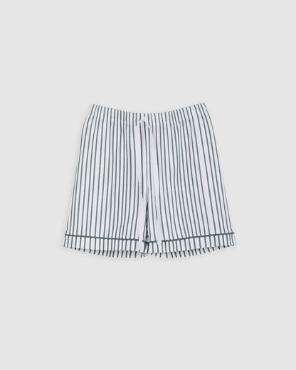 Pyjama court rayé bleu foncé pour enfant