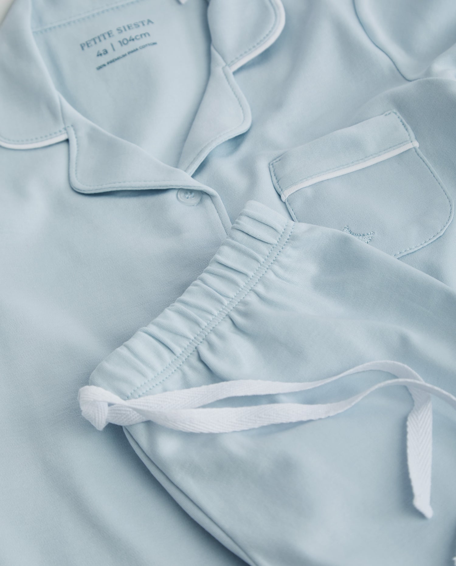 Pyjama chemise courte bleu pour enfant