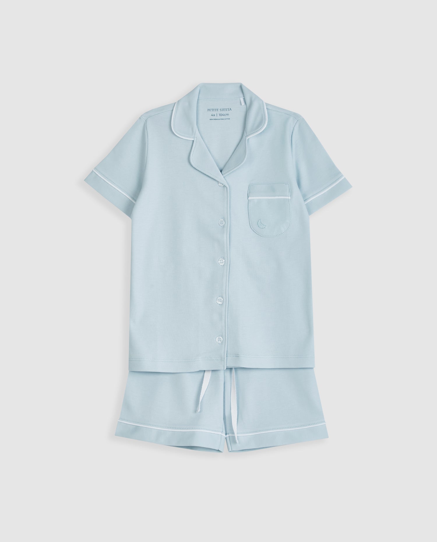 Pyjama chemise courte bleu pour enfant