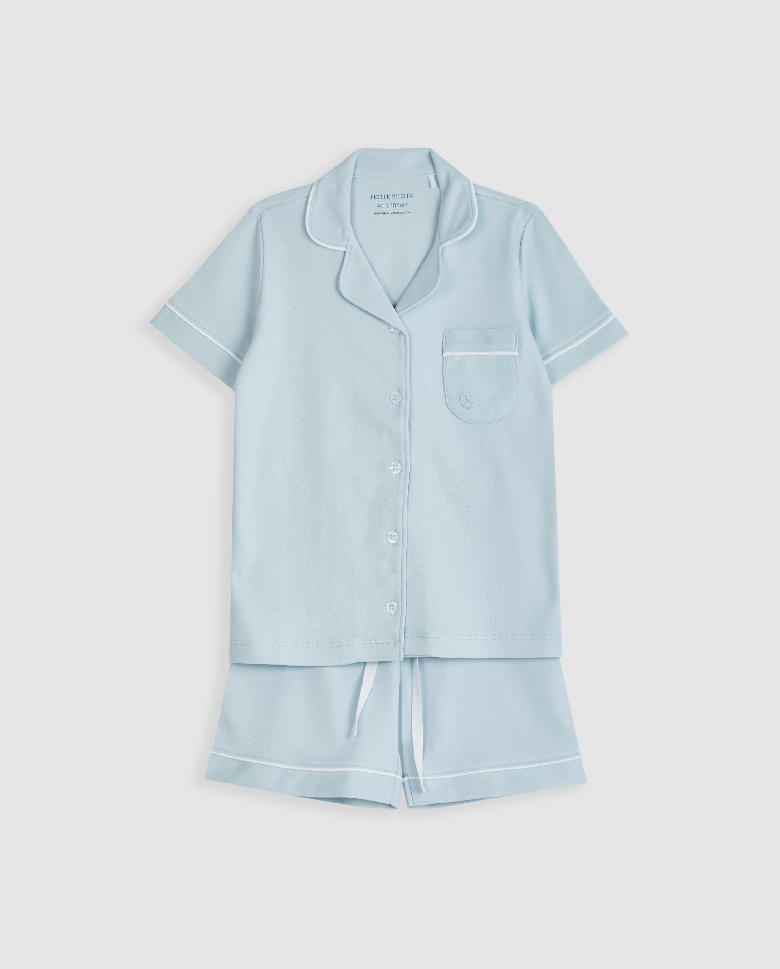 Pyjama chemise courte bleu pour enfant