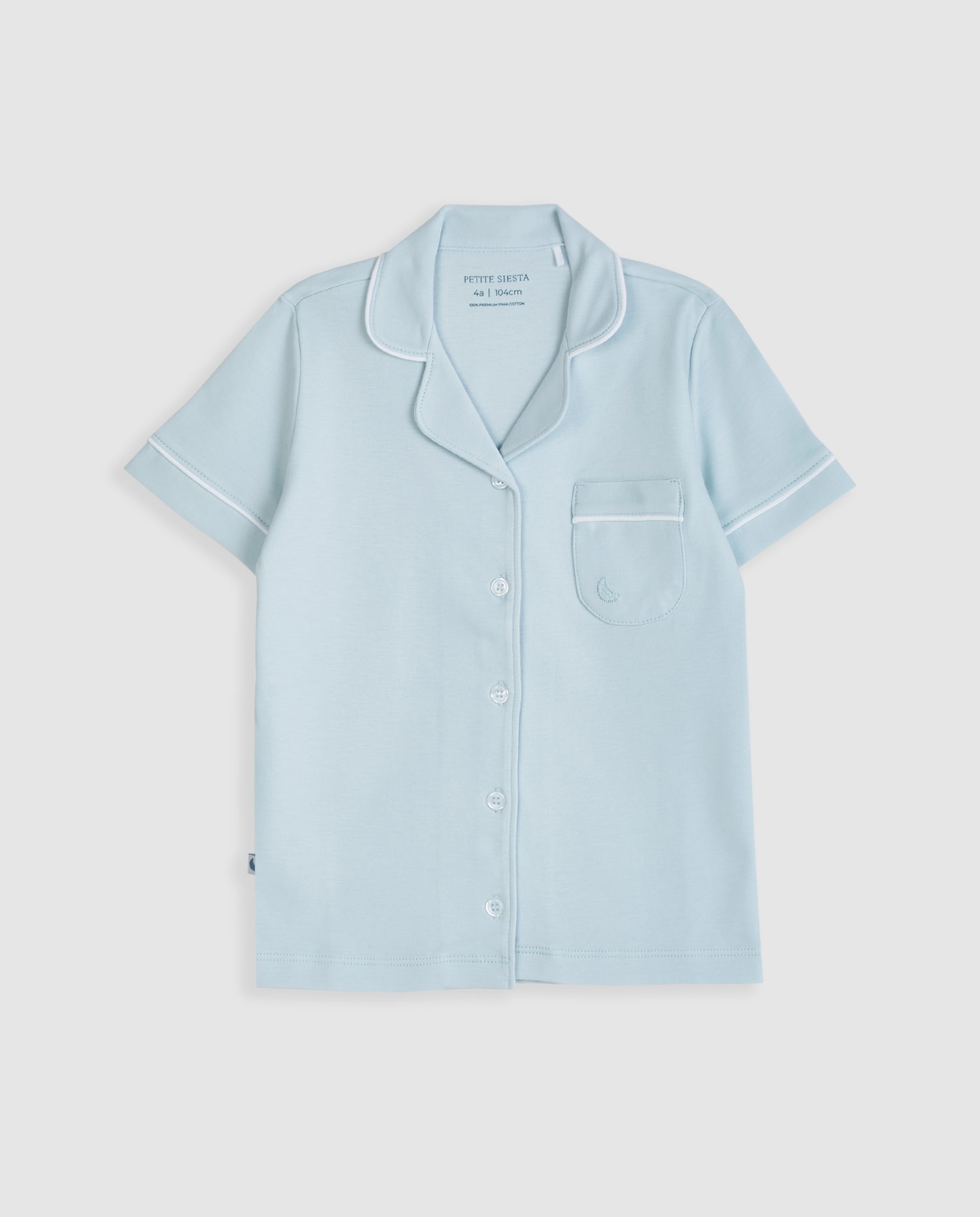 Pyjama chemise courte bleu pour enfant