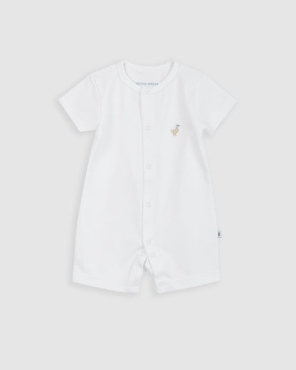 Pyjama court blanc pour bébé