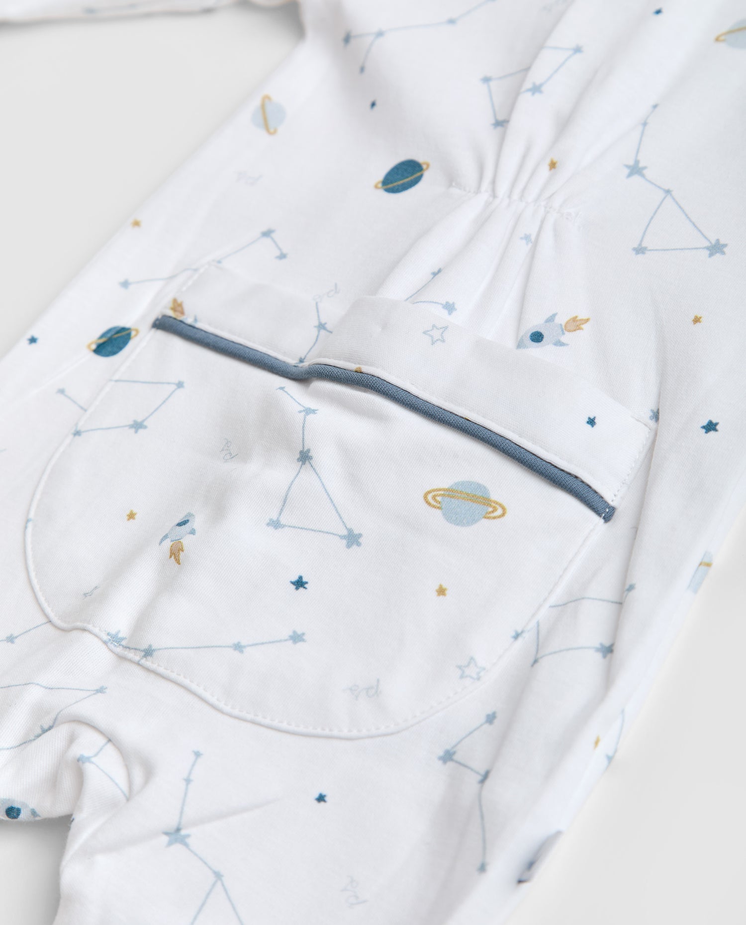 Grenouillère bébé bleue (sans pieds)