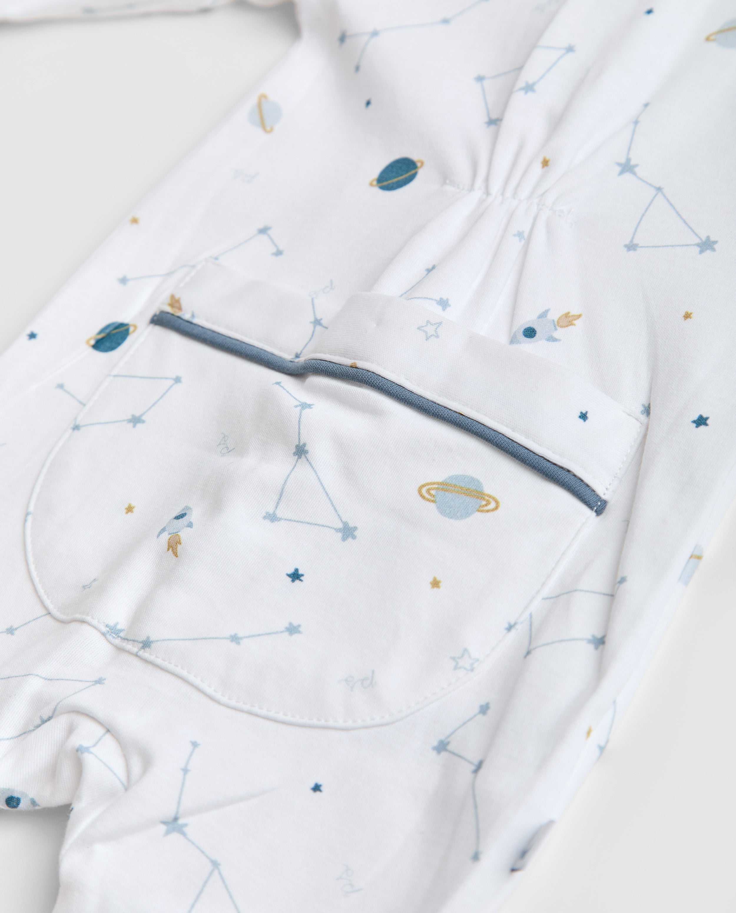 Grenouillère bébé bleue (sans pieds)