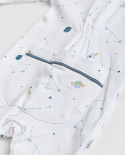 Grenouillère bébé bleue (sans pieds)