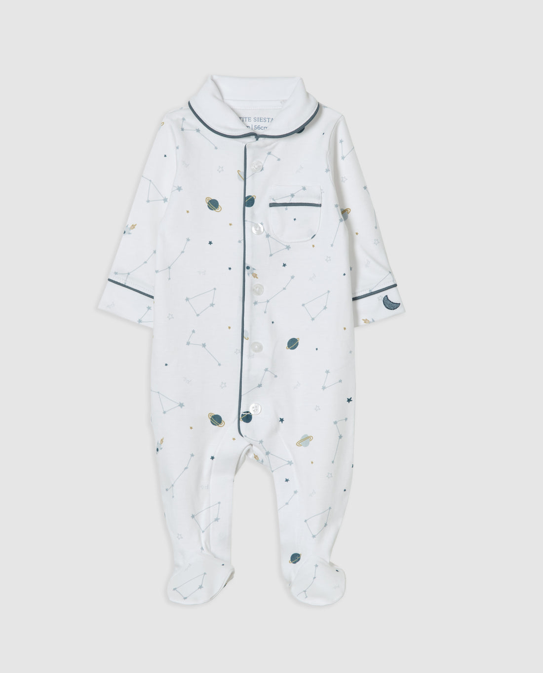 Grenouillère bébé bleue (sans pieds)