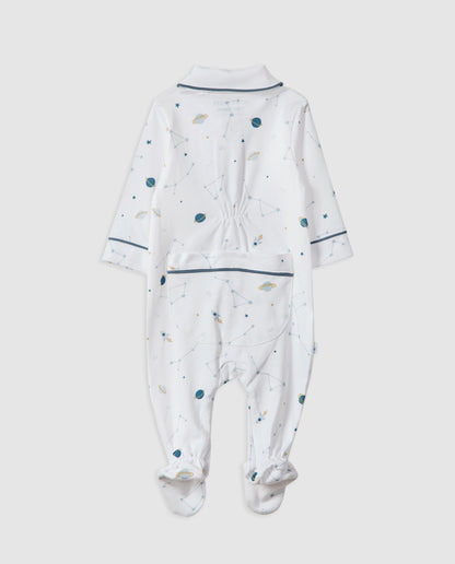Grenouillère bébé bleue (sans pieds)