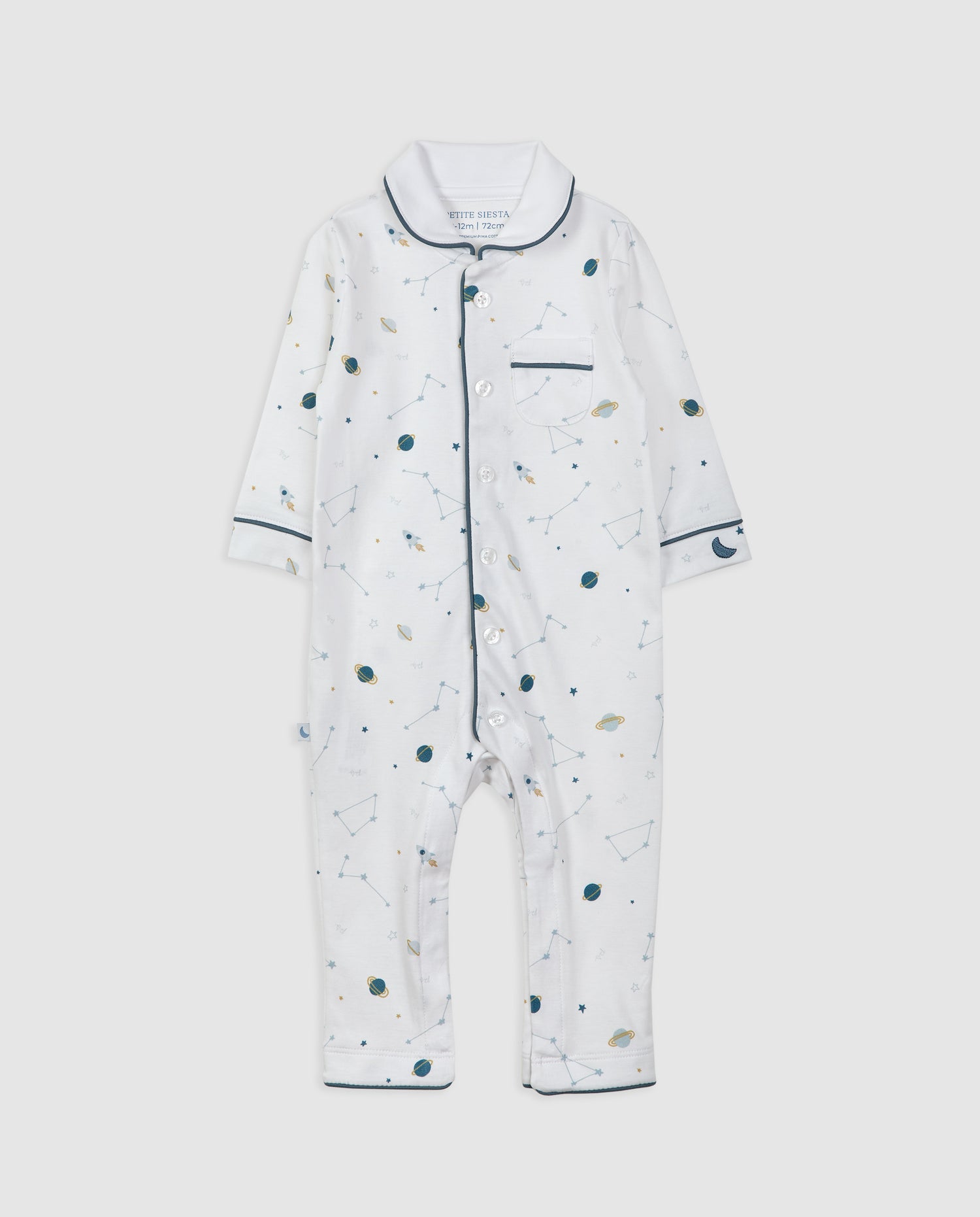 Grenouillère bébé bleue (sans pieds)