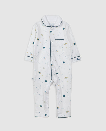 Grenouillère bébé bleue (sans pieds)