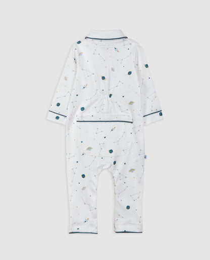 Grenouillère bébé bleue (sans pieds)