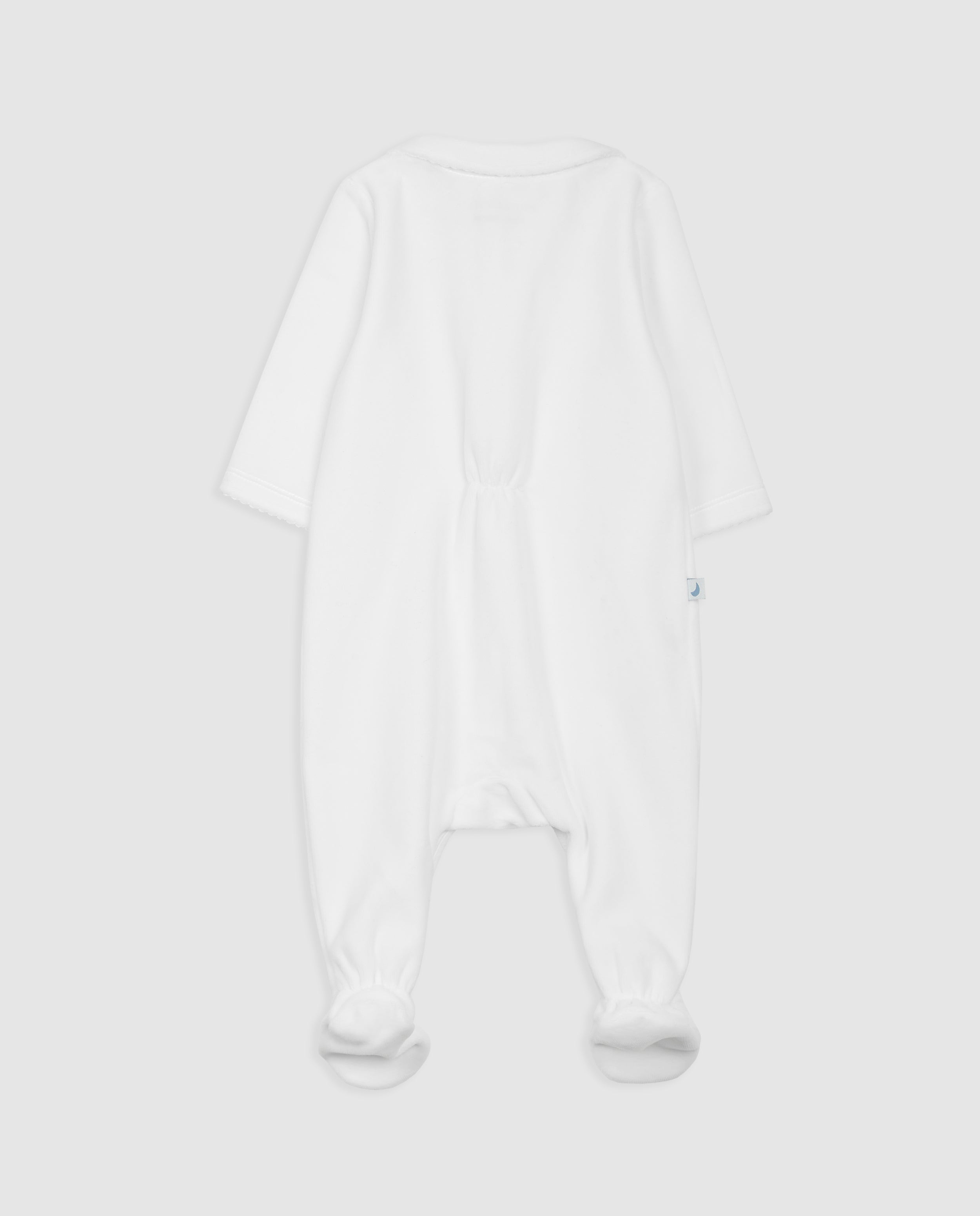 White Velour Baby Pajamas