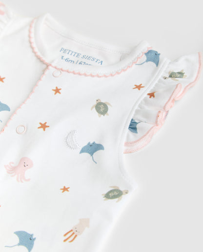 Pyjama court à volants pour bébé