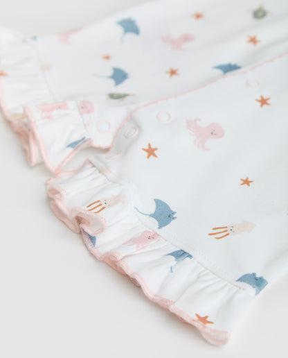 Pyjama court à volants pour bébé