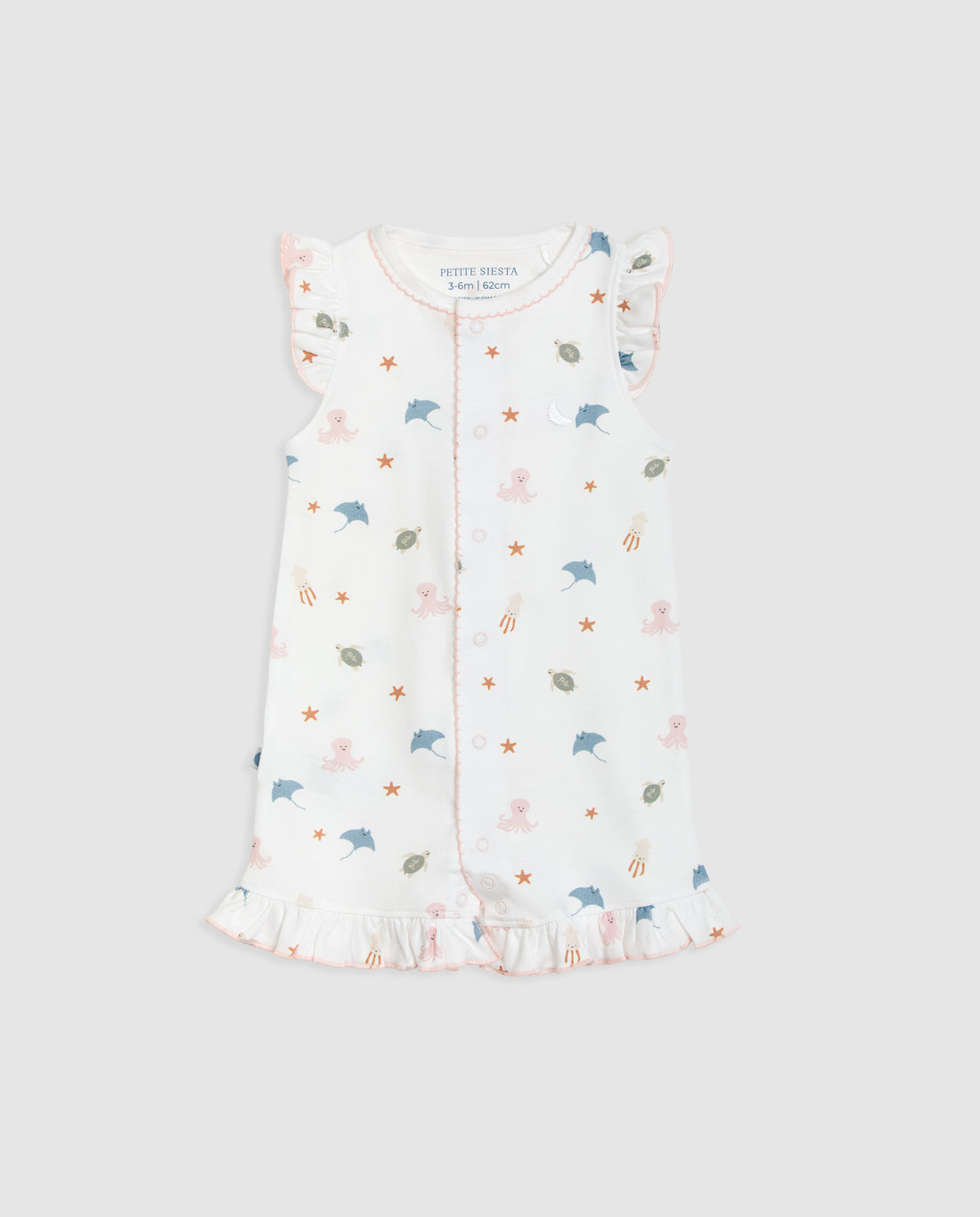 Ocean Ruffle Short Baby Pajamas