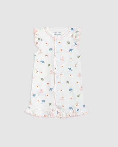 Pyjama court à volants pour bébé