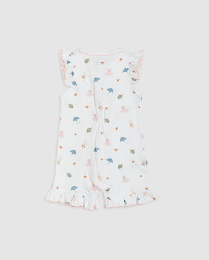 Pyjama court à volants pour bébé