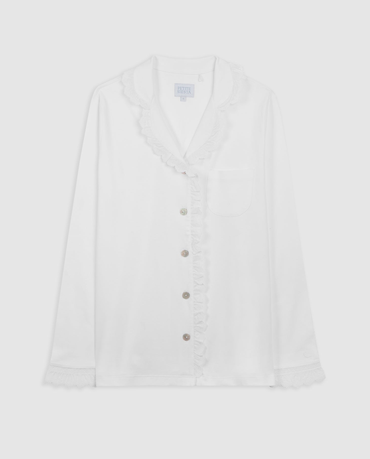 Pijama Mujer Camisero Tira Bordada