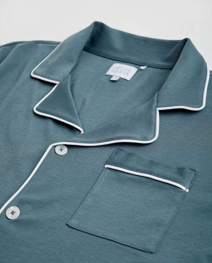 Pijama Hombre Camisero Deep Blue Corto