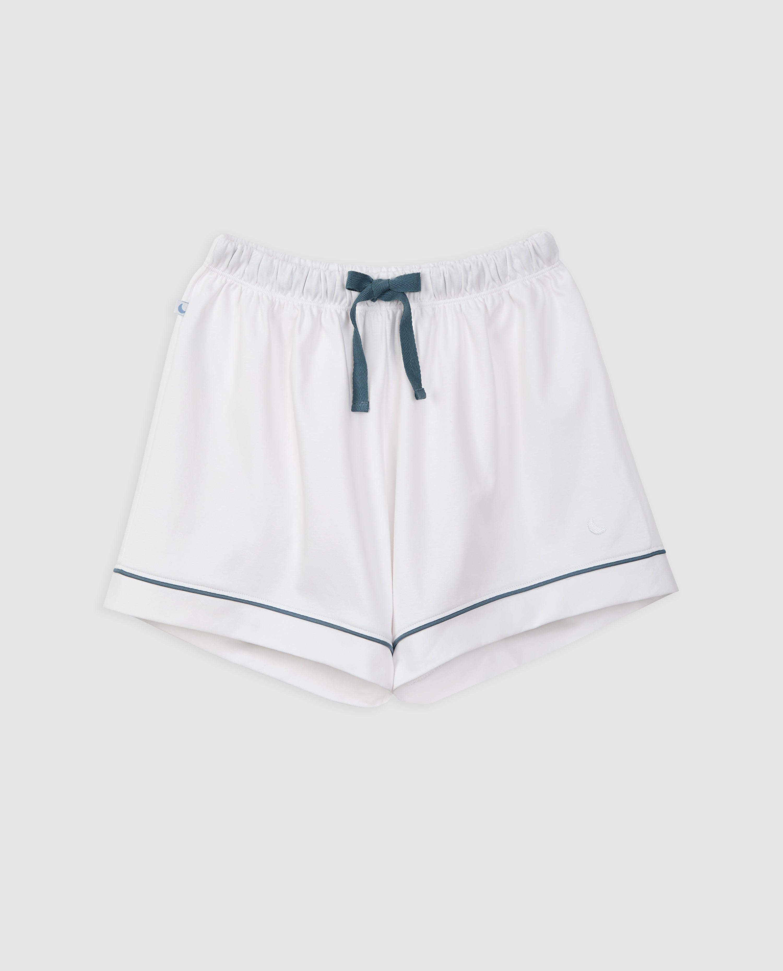 Pijama Mujer Camisero Blanco Deep Blue Corto
