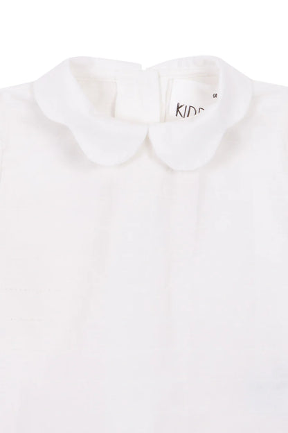 Blusa Bebé Blanca Costuras
