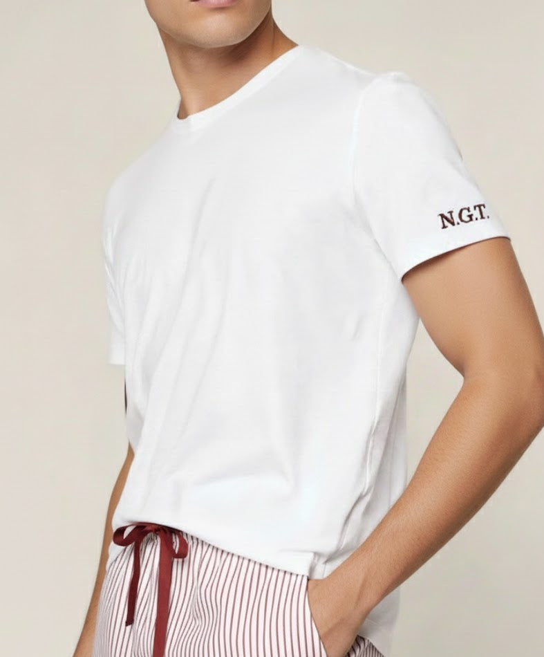 Pijama Hombre Rayas Burgundy