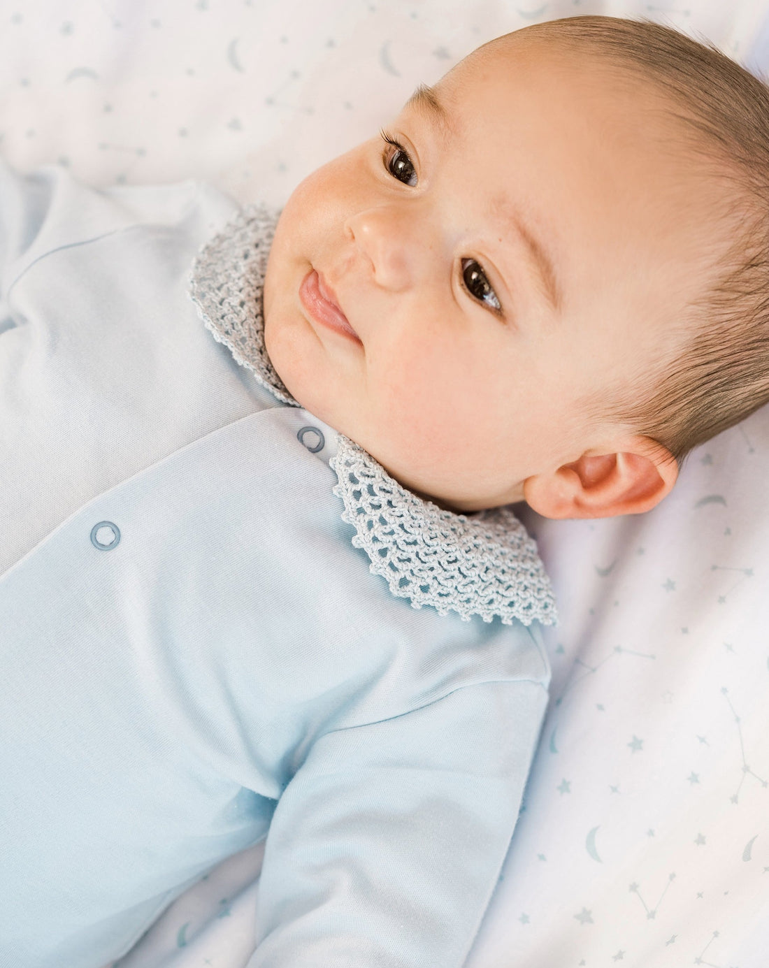Blue Crochet Baby Pajamas