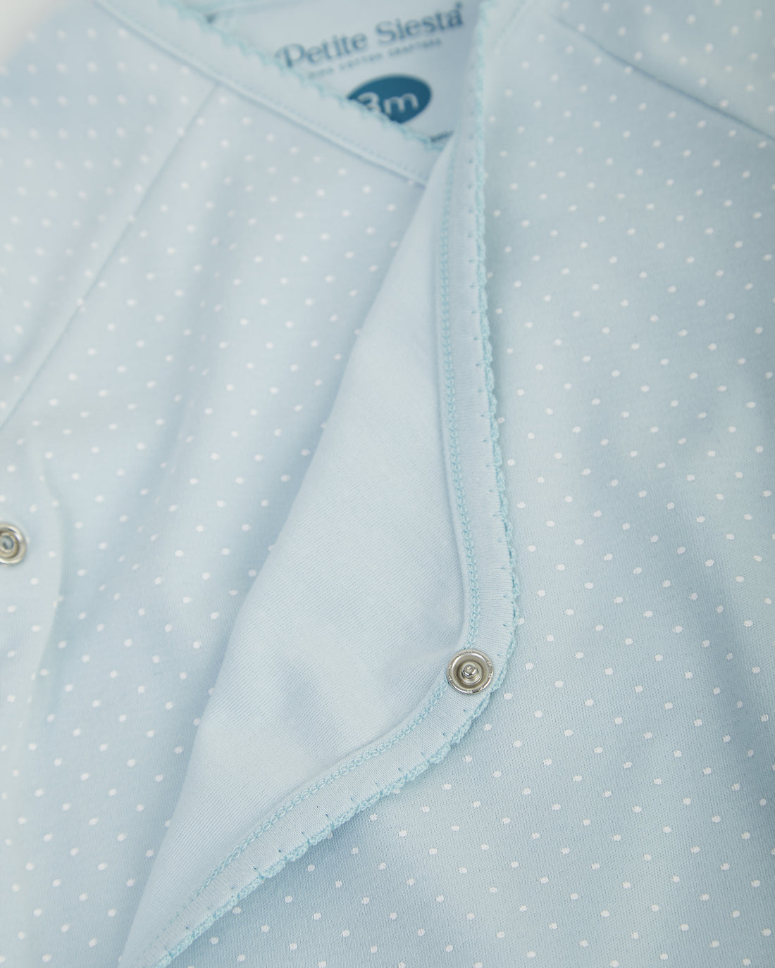 Body kimono bleu à pois blancs