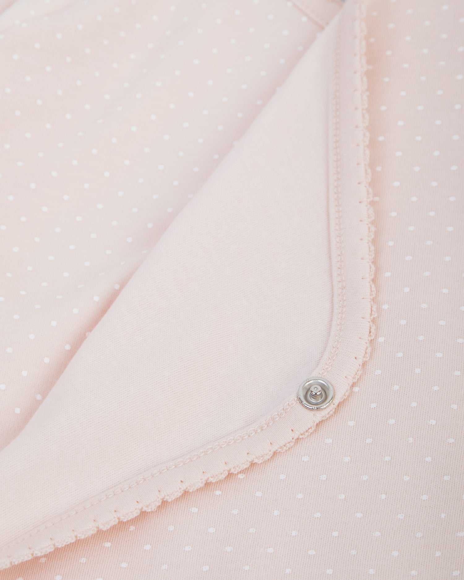 Body kimono rose à pois blancs
