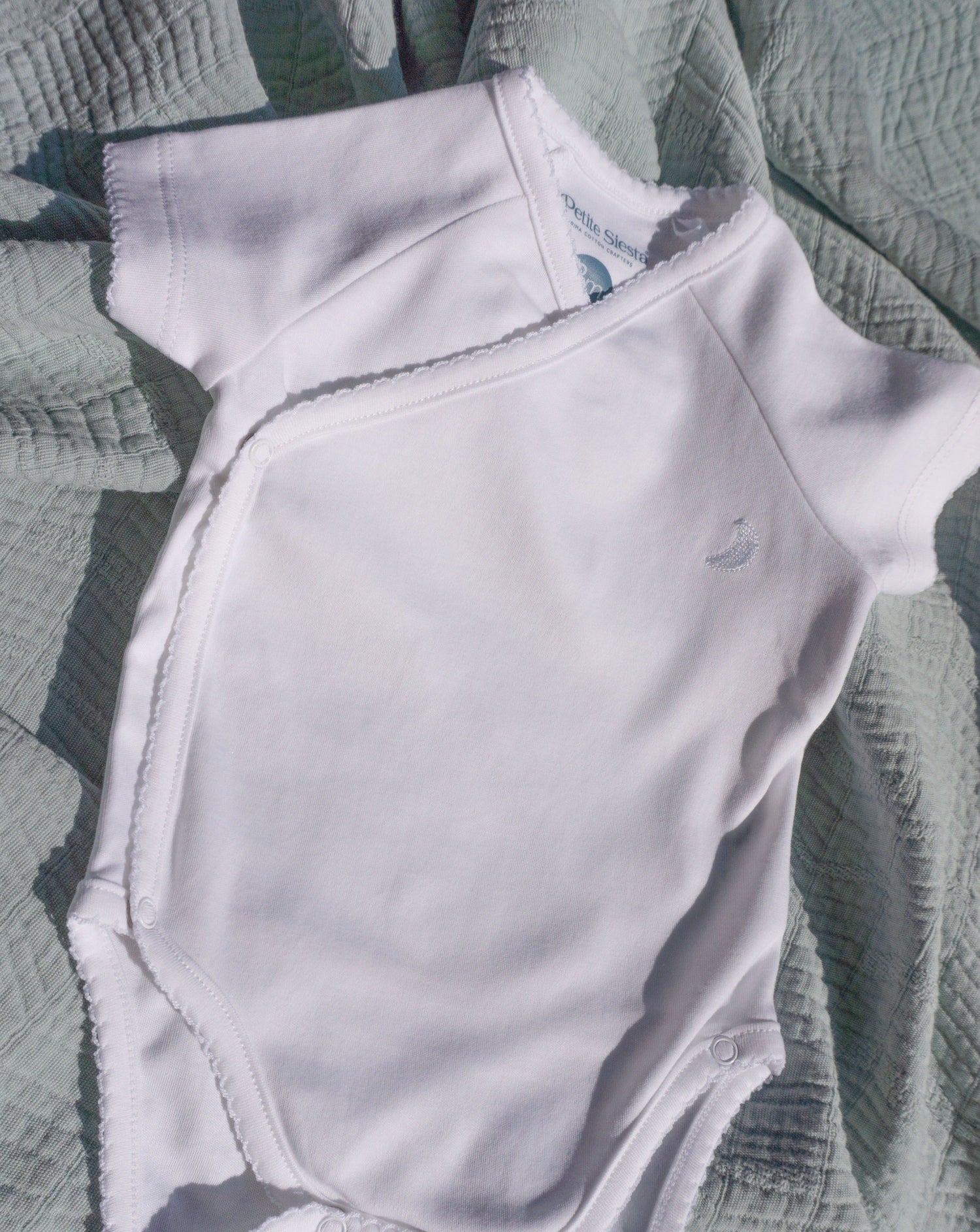 White Short Sleeve Kimono Bodysuit