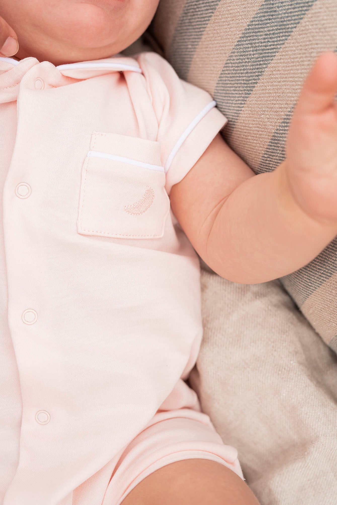 Pijama Bebé Camisero Rosa Corto