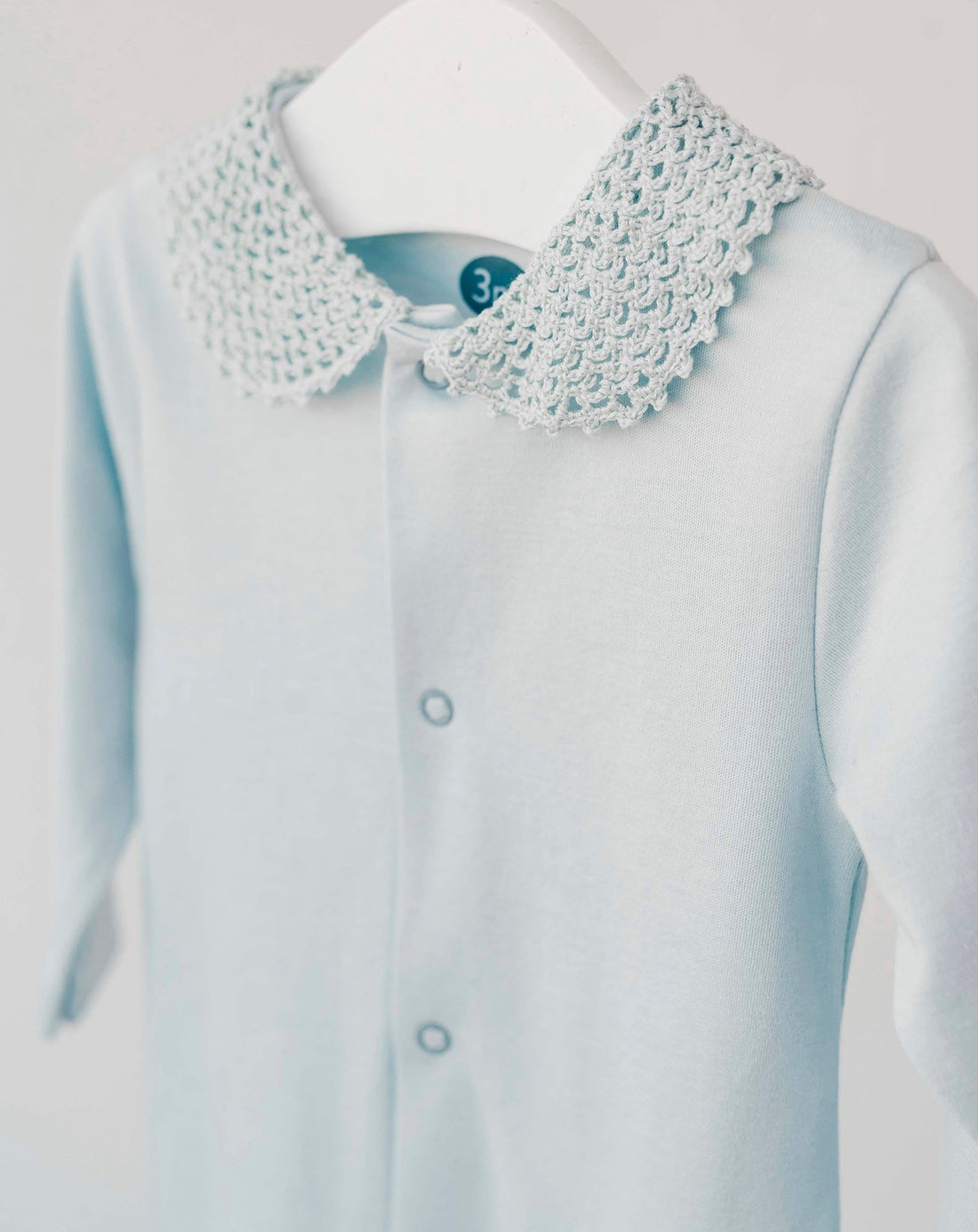 Blue Crochet Baby Pajamas