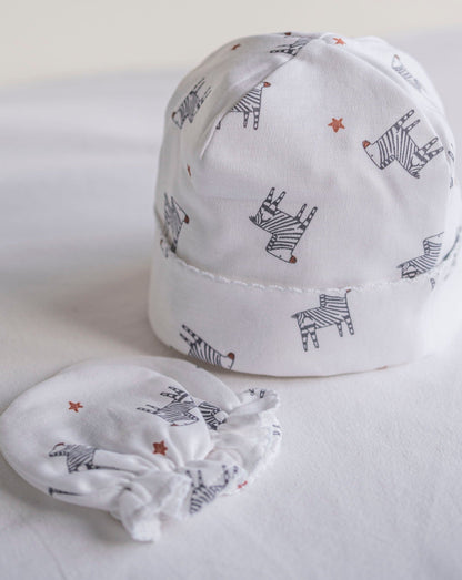 Pack bonnet et mitaines - Zèbres « Something by Jaime »