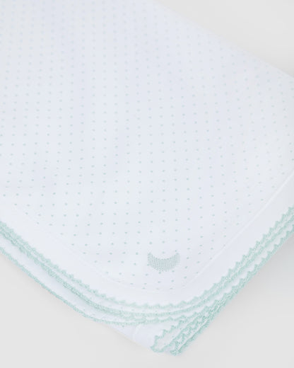 Lange bébé à pois bleus