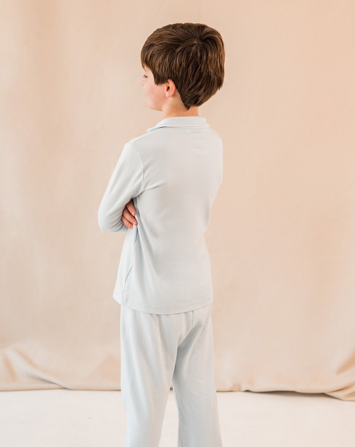 Kids Blue Shirt Pajamas