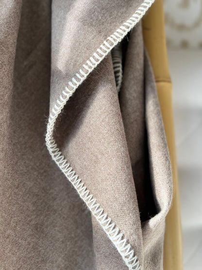 Baby Alpaca Blanket Beige Tan